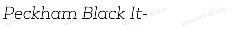 Peckham Black It字体转换